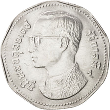 THAILAND, 5 Baht, 1972, KM #98, AU(55-58), Copper-Nickel, 27, 9.09