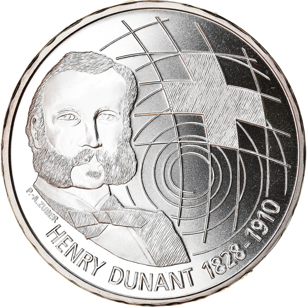 Moneta, Svizzera, Henri Dunant, 20 Francs, 2010, Proof, SPL, Argento