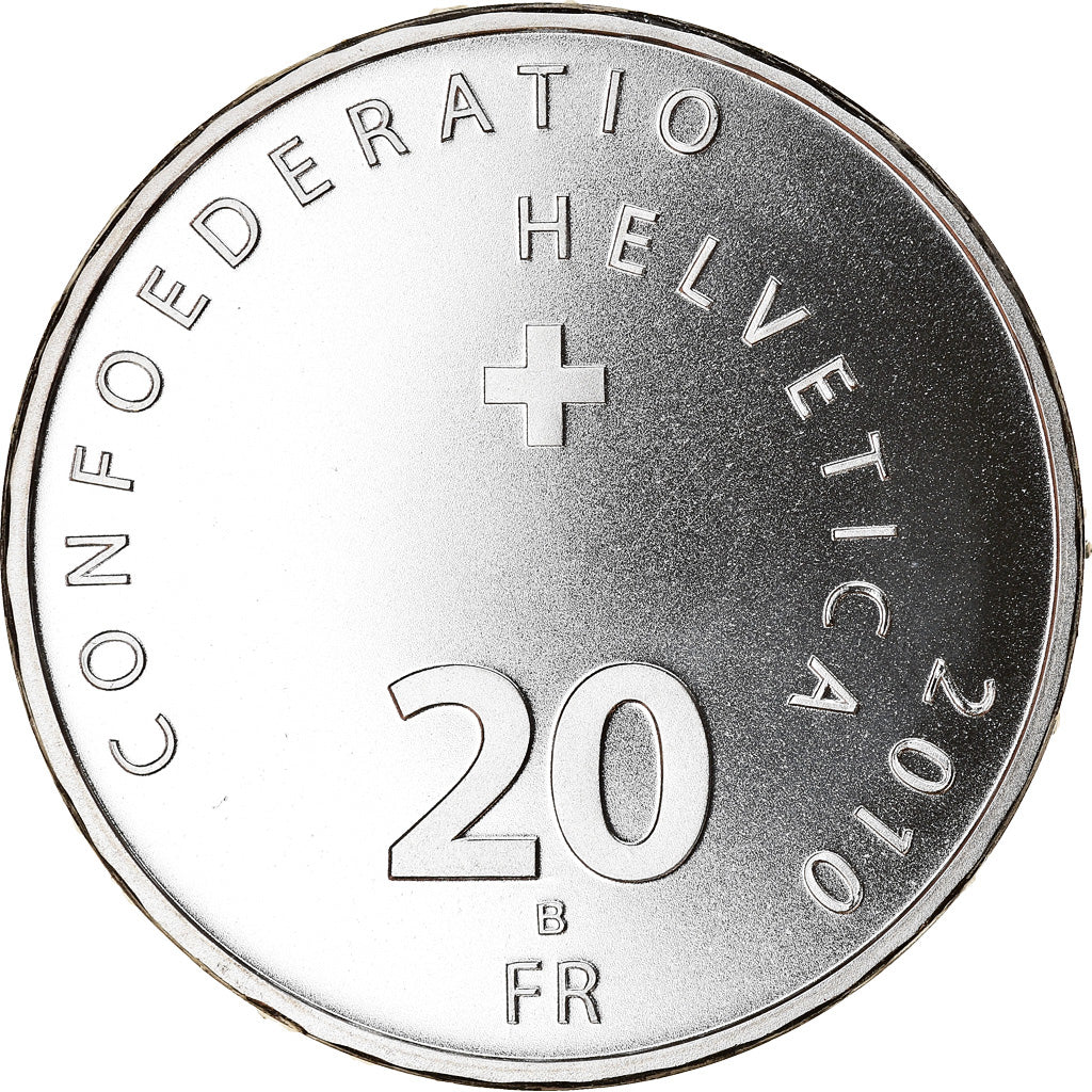Moneta, Svizzera, Henri Dunant, 20 Francs, 2010, Proof, SPL, Argento