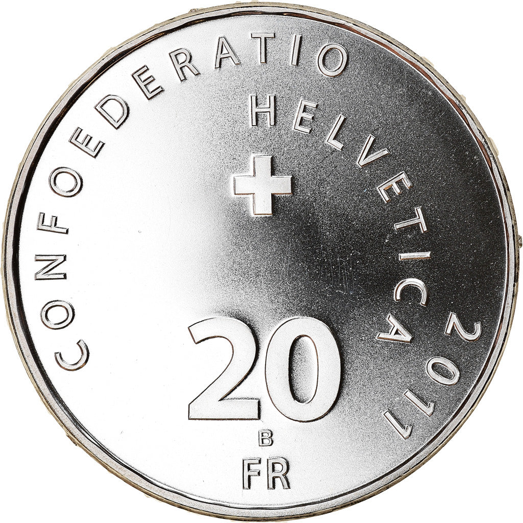 Moneta, Svizzera, Max Frisch, 20 Francs, 2011, Proof, SPL, Argento