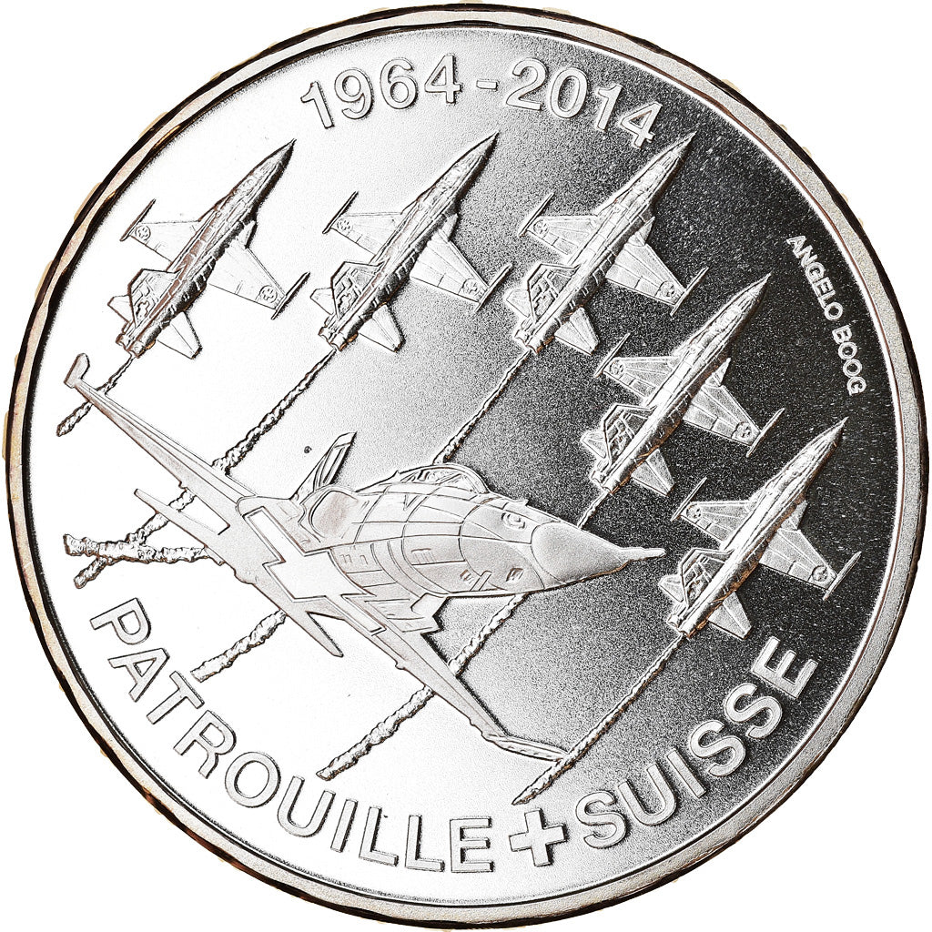 Münze, Schweiz, Patrouille Suisse, 20 Francs, 2014, Proof, UNZ, Silber