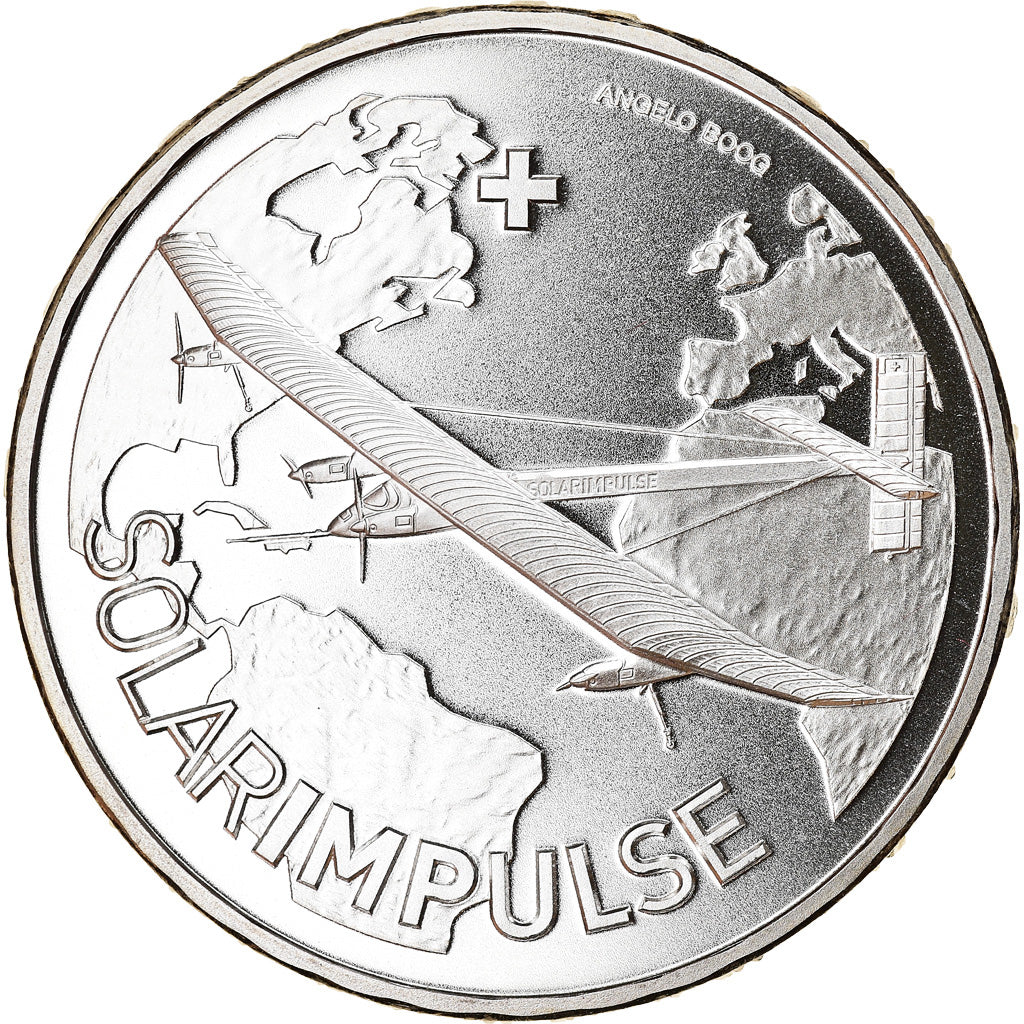 Moneta, Svizzera, Solar Impulse, 20 Francs, 2015, Proof, SPL, Argento