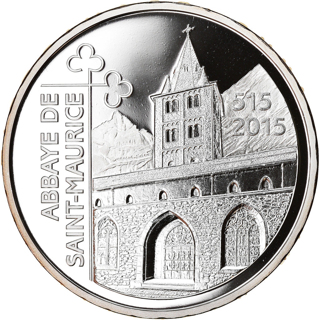 Moneta, Svizzera, Abbaye de Saint-Maurice, 20 Francs, 2015, Proof, SPL, Argento