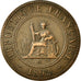 Munten, Frans Indochina, Cent, 1892, Paris, ZF, Bronze, KM:1, Lecompte:43