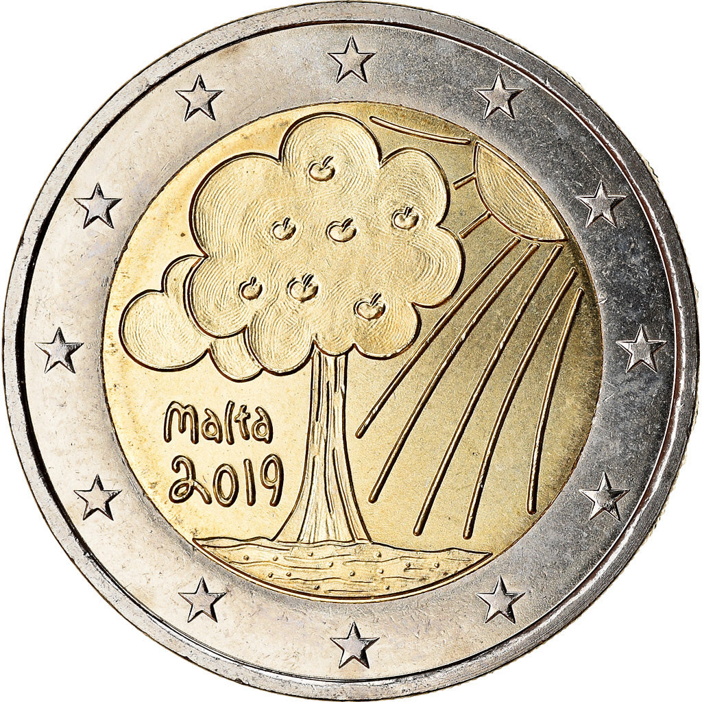 Malta, 2 Euro, Nature et Environment, 2019, SPL, Bi-metallico