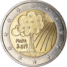 Malta, 2 Euro, Nature et Environment, 2019, MS(63), Bi-Metallic