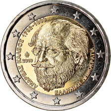 Griechenland, 2 Euro, Andreas Calvos, 2019, UNZ, Bi-Metallic