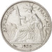 FRENCH INDO-CHINA, 50 Cents, 1936, Paris, KM #4a.2, AU(50-53), Silver, Lecompte.