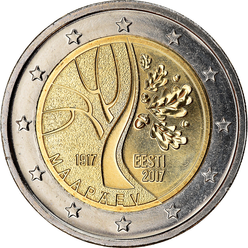 Estonia, 2 Euro, Route vers l'indépendance, 2017, MS(63), Bimetaliczny