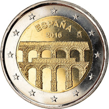 Hiszpania, 2 Euro, Aqueduc de Ségovie, 2016, MS(63), Bimetaliczny