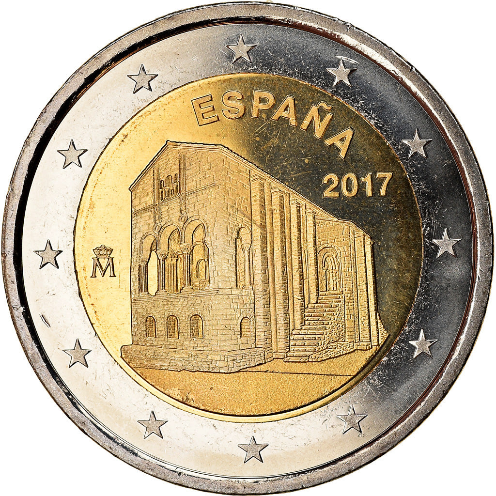 Spain, 2 Euro, Églises du royaume des Asturies, 2017, MS(63), Bi-Metallic