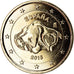 Spain, 2 Euro, Grotte d'Altamira, 2015, gold-plated coin, MS(63), Bi-Metallic