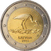 Latvia, 2 Euro, Cigogne, 2015, MS(63), Bi-Metallic