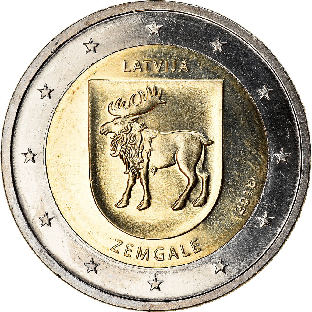 Latvia, 2 Euro, Zemgale, 2018, UNZ, Bi-Metallic