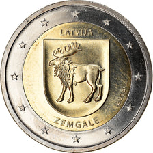 Latvia, 2 Euro, Zemgale, 2018, UNZ, Bi-Metallic