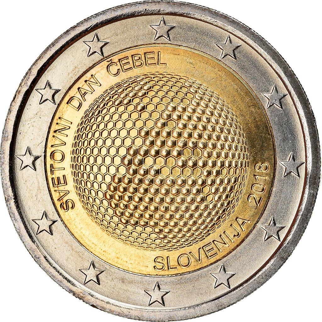 Slovenia, 2 Euro, Journée mondiale des abeilles, 2018, SPL, Bi-metallico