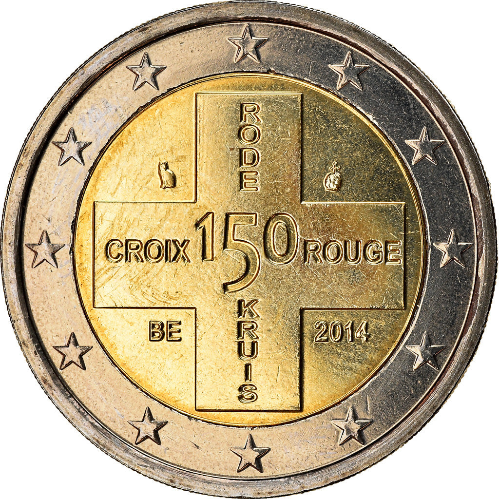 Belgio, 2 Euro, Croix Rouge, 2014, SPL, Bi-metallico