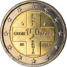Belgio, 2 Euro, Croix Rouge, 2014, SPL, Bi-metallico