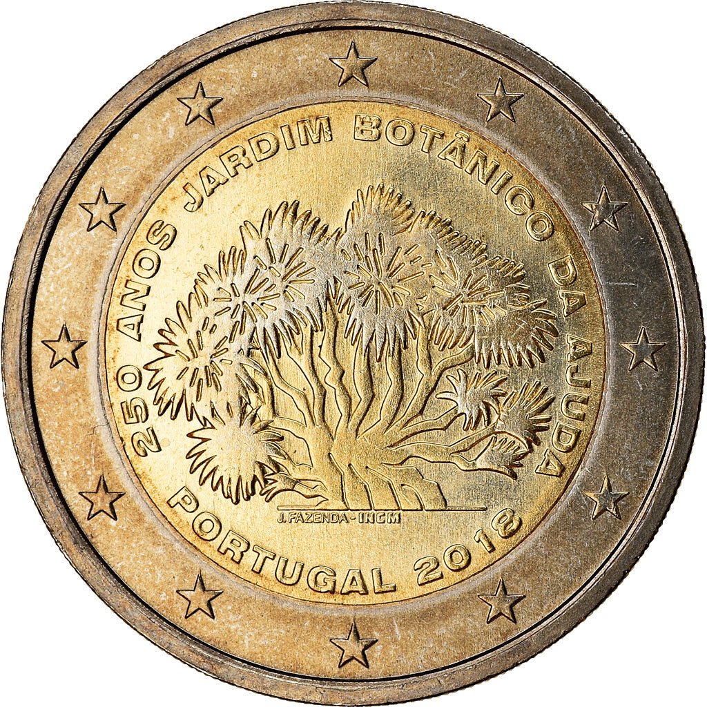 Portugal, 2 Euro, Jardin botanique d'Ajuda, 2018, SPL, Bi-Metallic