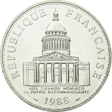 Moneda, Francia, Panthéon, 100 Francs, 1988, Paris, EBC+, Plata, KM:951.1