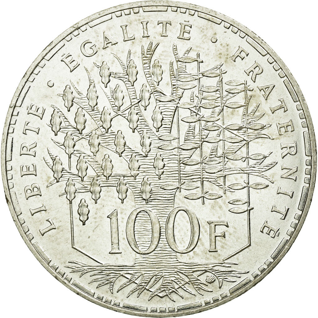Coin, France, Panthéon, 100 Francs, 1988, Paris, MS(60-62), Silver, KM:951.1