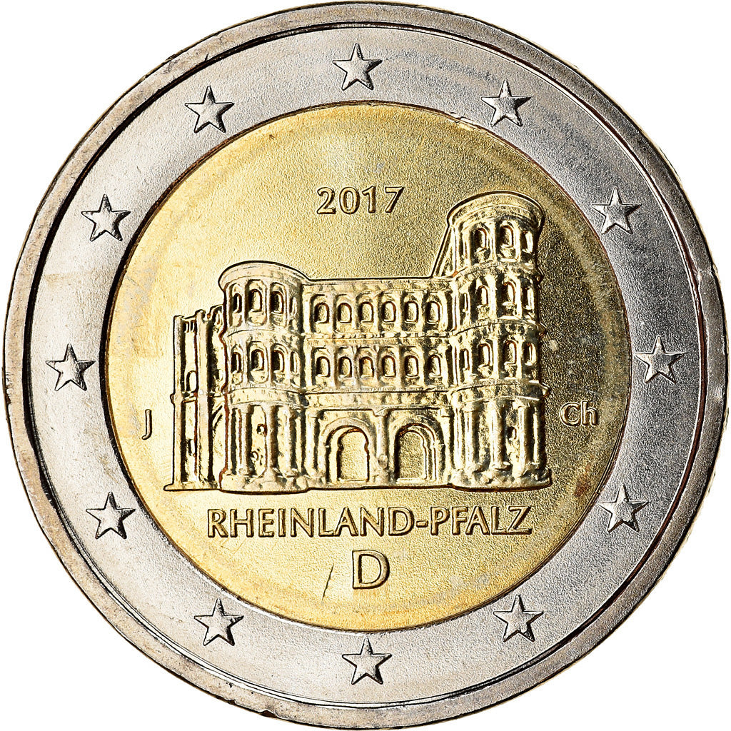 Federale Duitse Republiek, 2 Euro, Rhénanie-Palatinat, 2017, UNC-, Bi-Metallic