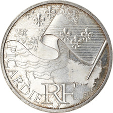 França, 10 Euro, Picardie, 2010, EF(40-45), Prata, KM:1666