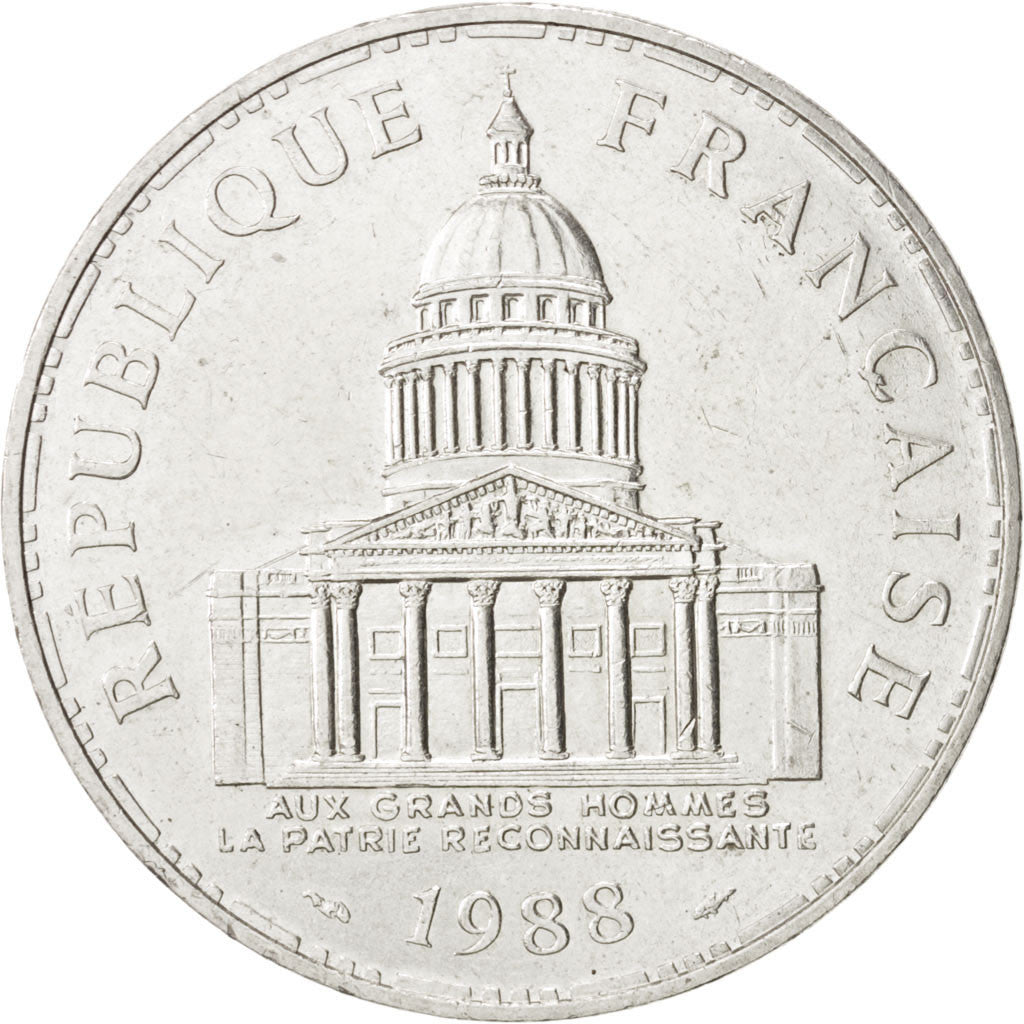 Monnaie, France, Panthéon, 100 Francs, 1988, Paris, SUP+, Argent, KM:951.1