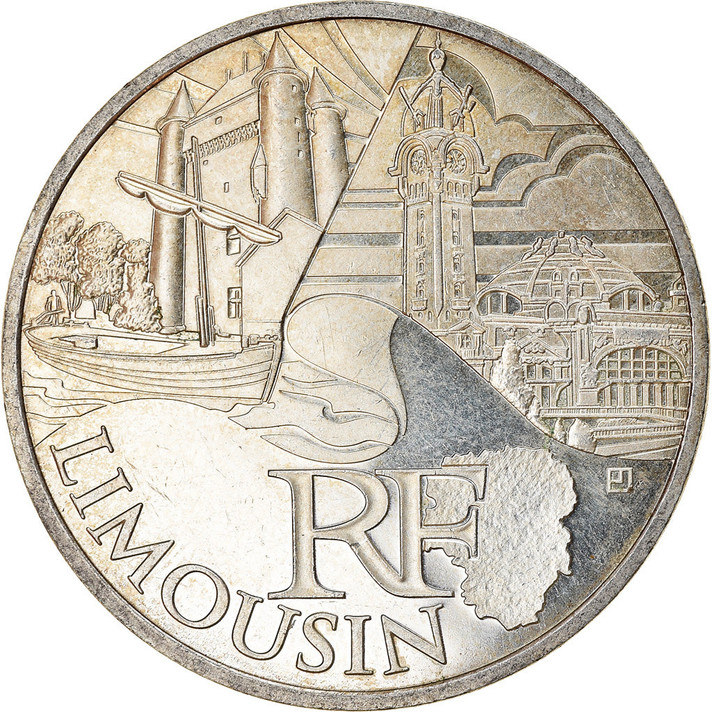 Francia, 10 Euro, Limousin, 2011, BB, Argento, KM:1742