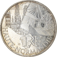 França, 10 Euro, Haute Normandie, 2011, EF(40-45), Prata, KM:1738