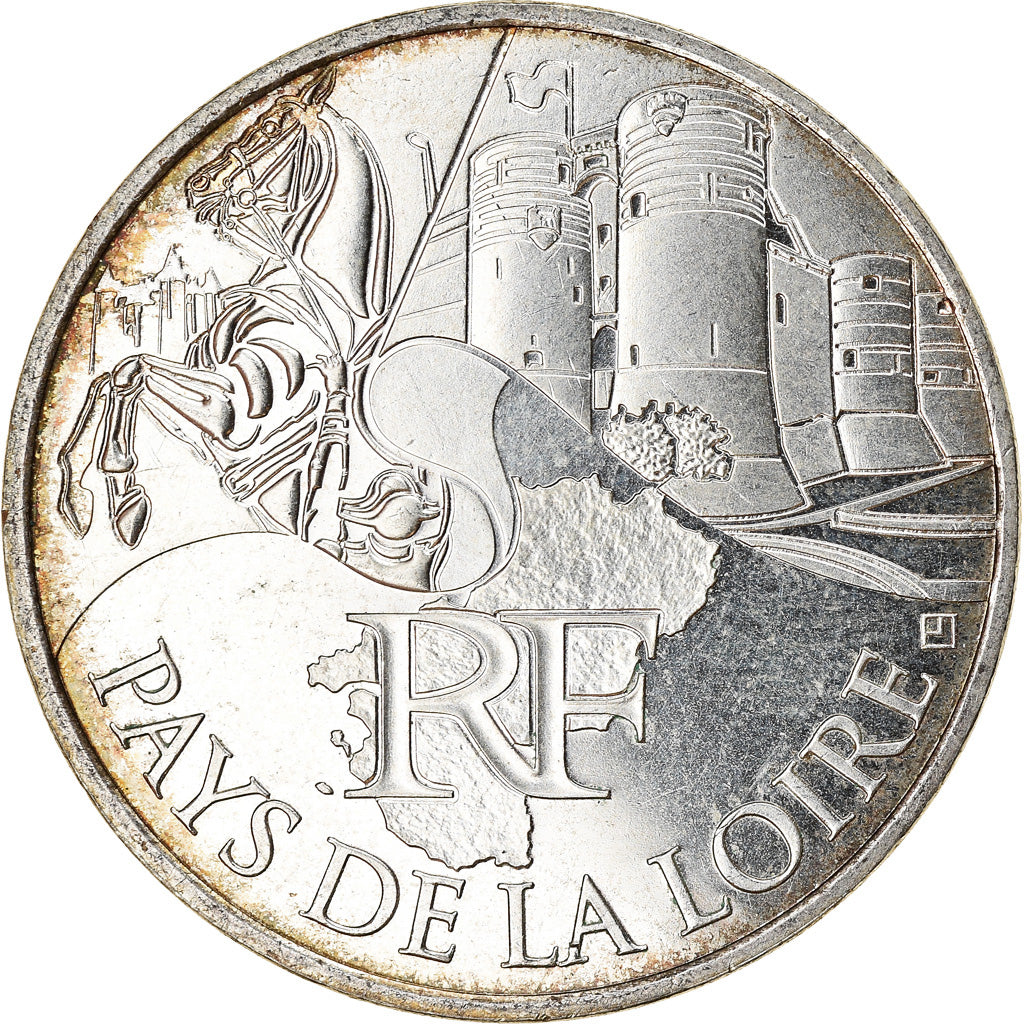 France, 10 Euro, Pays de la Loire, 2011, TTB, Argent, KM:1746
