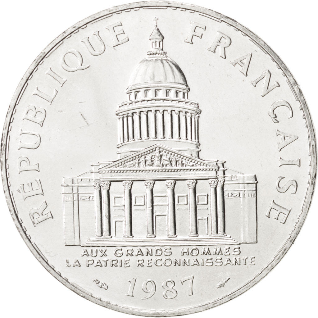 Coin, France, Panthéon, 100 Francs, 1987, Paris, MS(60-62), Silver, KM:951.1