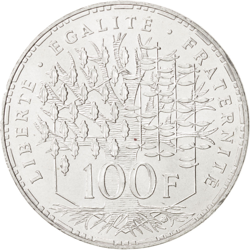 Coin, France, Panthéon, 100 Francs, 1987, Paris, MS(60-62), Silver, KM:951.1