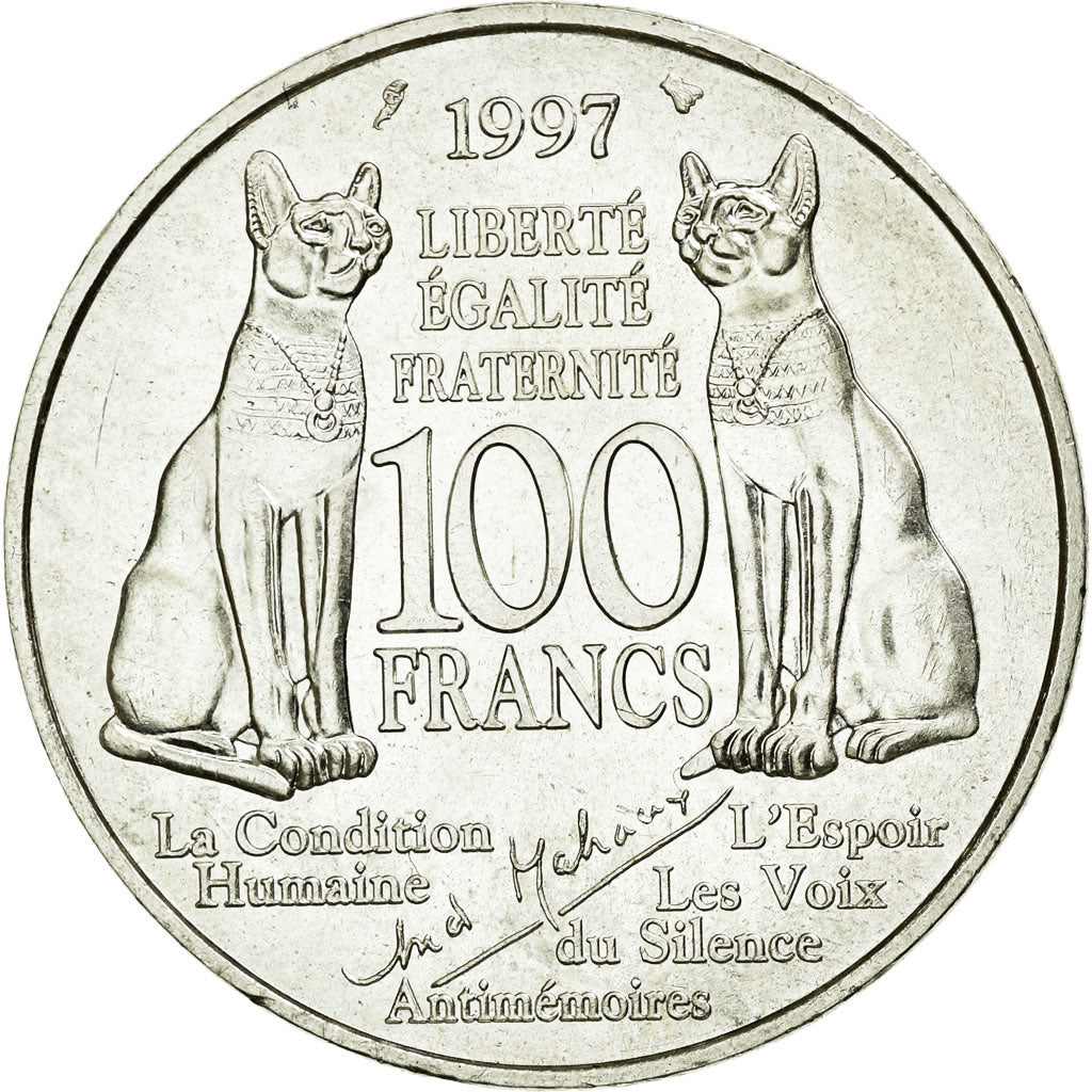 Coin, France, André Malraux, 100 Francs, 1997, VF(20-25), Silver, KM:1188
