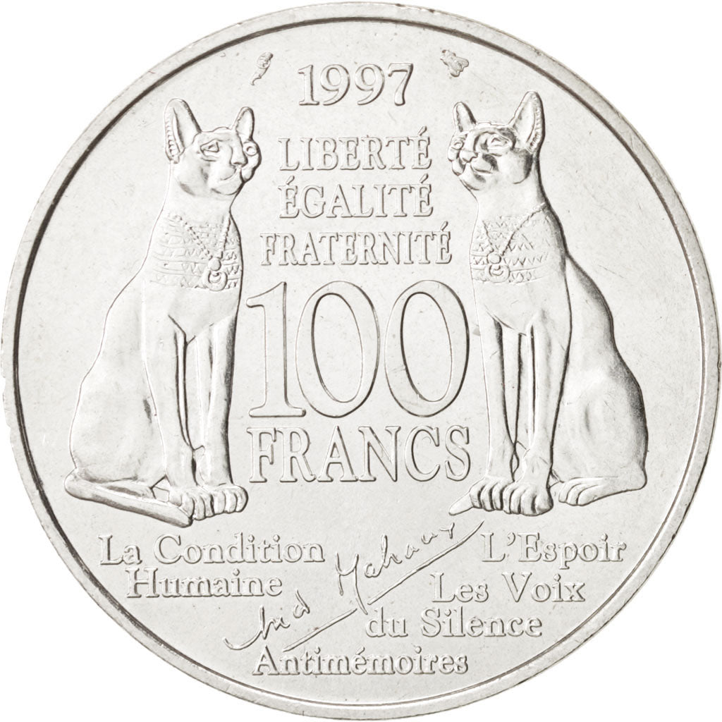 Vème République, 100 Francs 1997, André Malraux, KM 1188