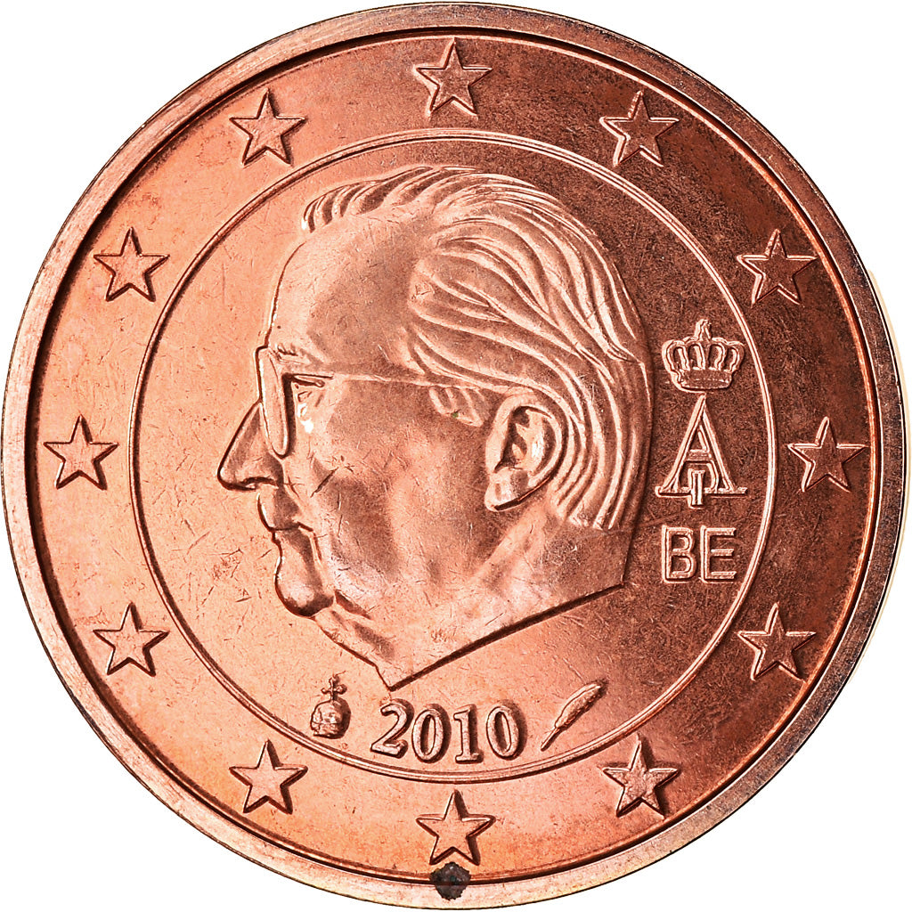 Belgien, 2 Euro Cent, 2010, STGL, Copper Plated Steel, KM:275