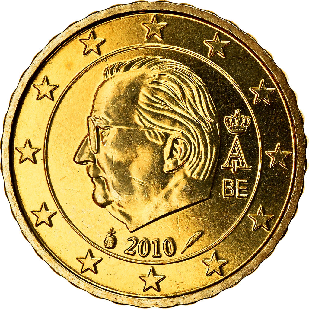 Belgium, 10 Euro Cent, 2010, MS(65-70), Brass, KM:277