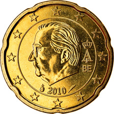 Belgio, 20 Euro Cent, 2010, FDC, Ottone, KM:278