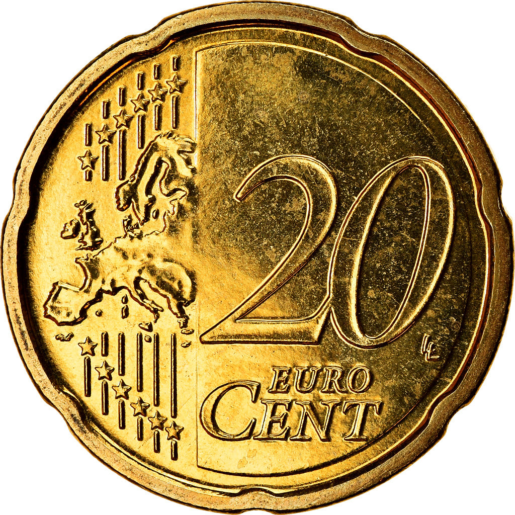 Belgio, 20 Euro Cent, 2010, FDC, Ottone, KM:278