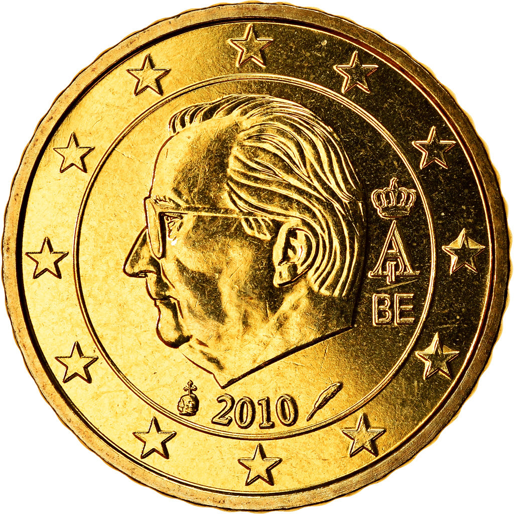 Belgio, 50 Euro Cent, 2010, FDC, Ottone, KM:279