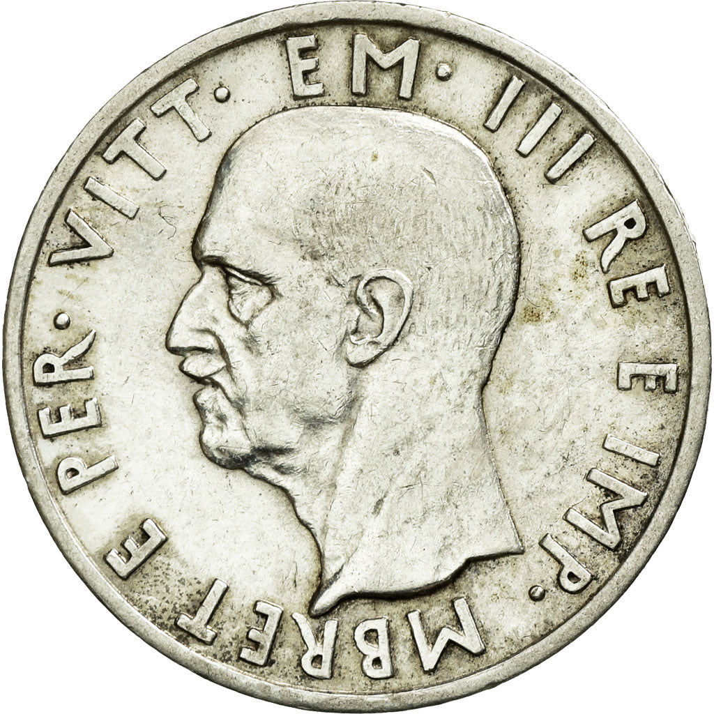 Monnaie, Albania, Vittorio Emanuele III, 5 Lek, 1939, Rome, SUP, Argent, KM:33