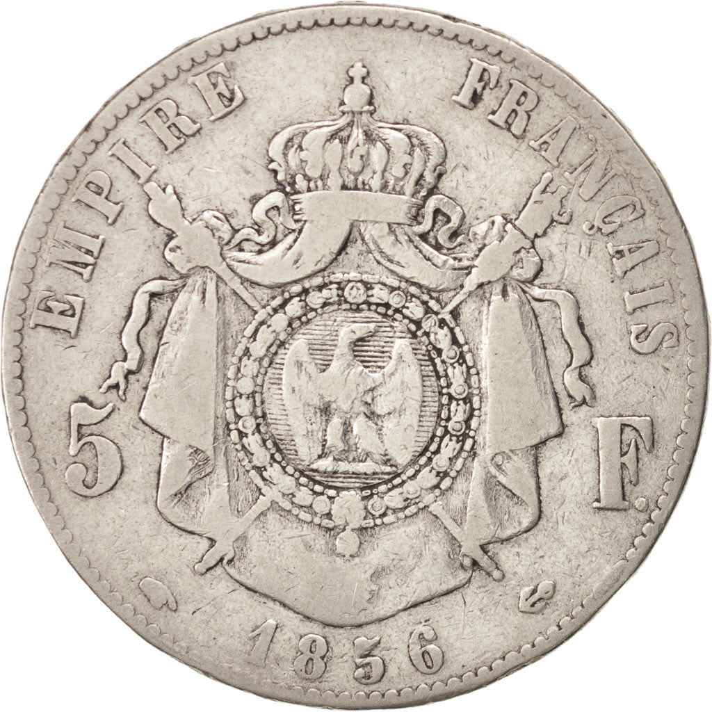 Monnaie, France, Napoleon III, Napoléon III, 5 Francs, 1856, Paris, TB, Argent