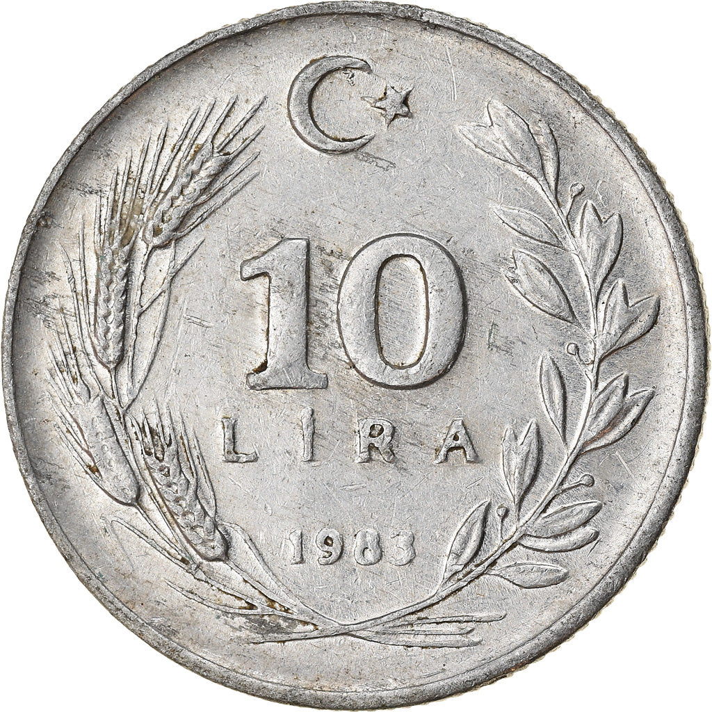 Monnaie, Turquie, 10 Lira, 1983, TTB, Aluminium, KM:950.2