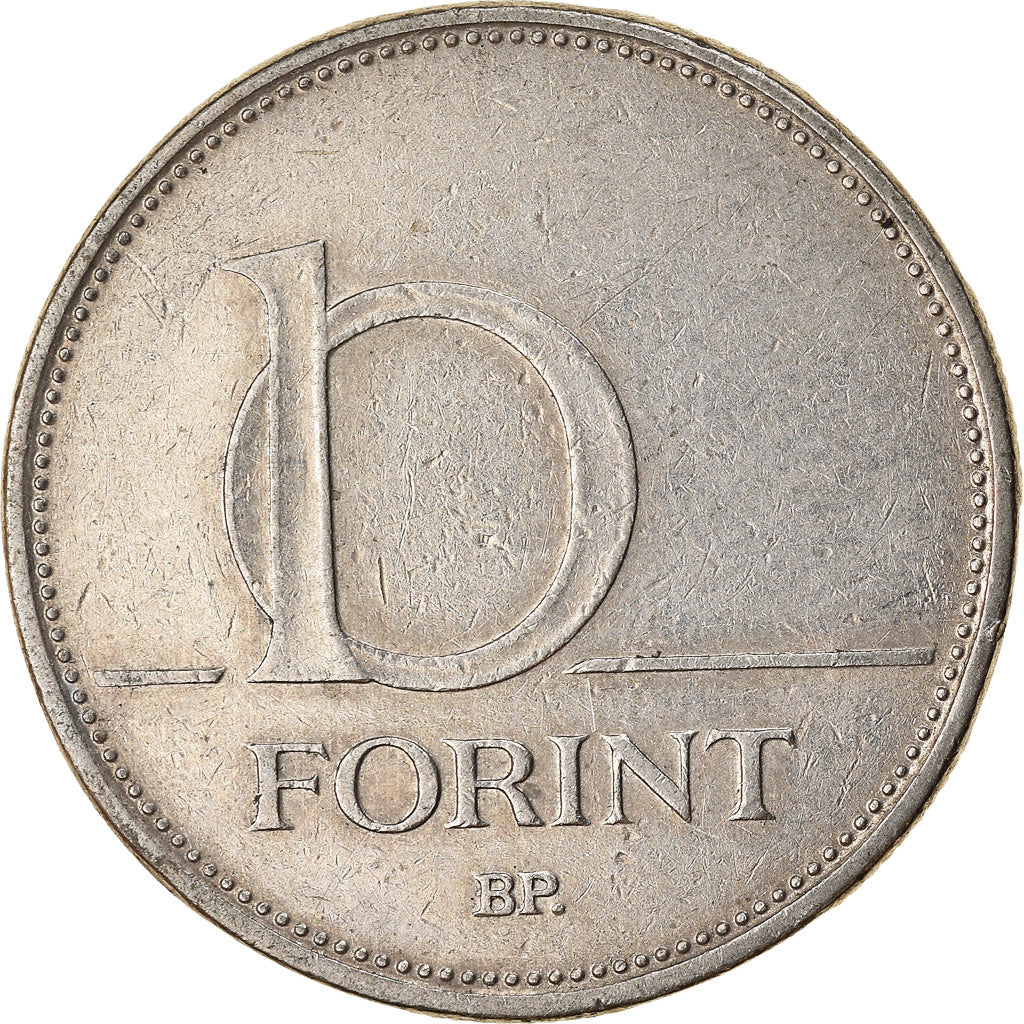 Moneta, Węgry, 10 Forint, 1993, EF(40-45), Miedź-Nikiel, KM:695