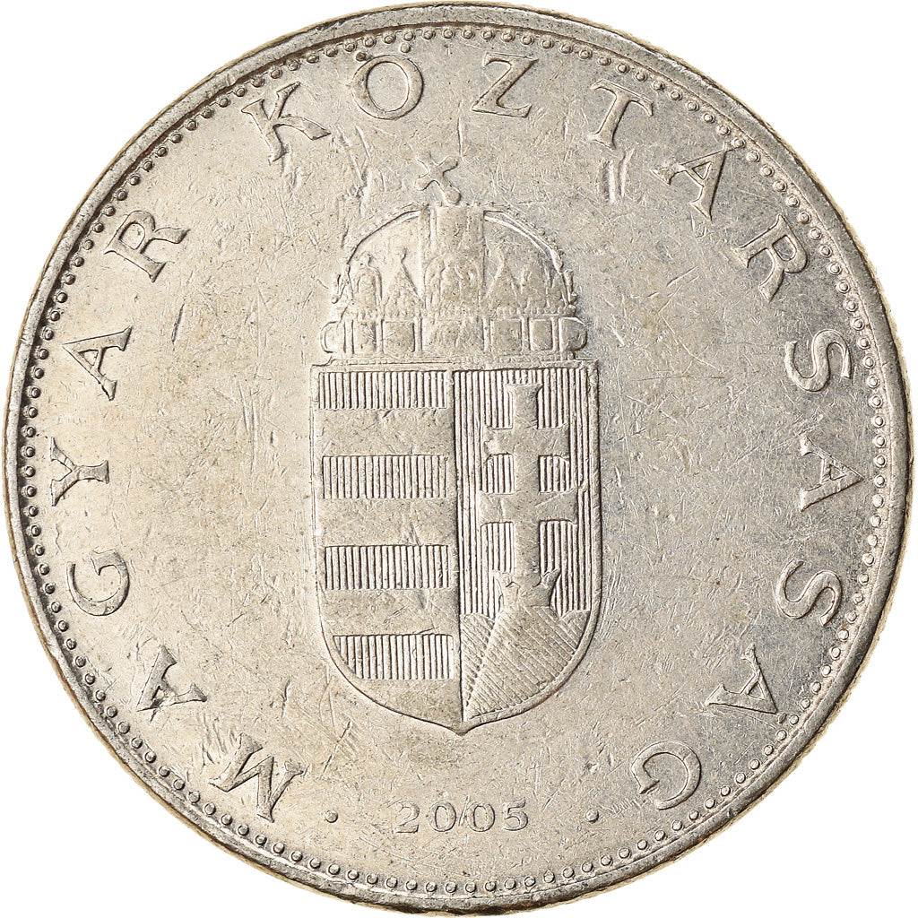 Münze, Ungarn, 10 Forint, 2005, SS, Copper-nickel, KM:695