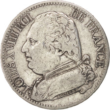 Moneda, Francia, Louis XVIII, 5 Francs, 1814, Paris, MBC, Plata, KM:702.1