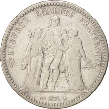 FRANCE Hercule 5 Francs 1871 Paris KM:823 VF(30-35) Silver