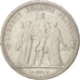 FRANCE Hercule 5 Francs 1871 Paris KM:823 VF(30-35) Silver