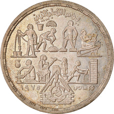Moneta, Egitto, Pound, 1980, SPL-, Argento, KM:510