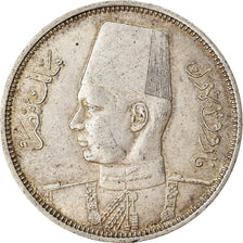 Coin, Egypt, Farouk, 5 Piastres, 1939, British Royal Mint, EF(40-45), Silver